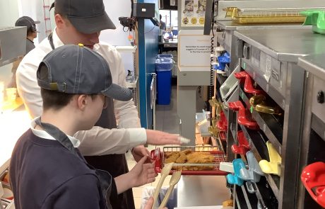 McDonals NA- tees valley Beaumont hill accademymaking a chicken wrap